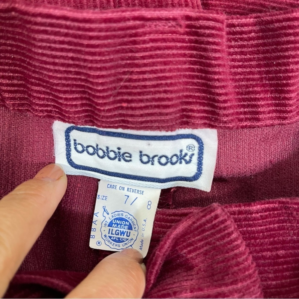 Bobbie Brooks Blazer Suit Jacket Women's Corduroy Maroon Vintage Work Office - Picture 12 of 16